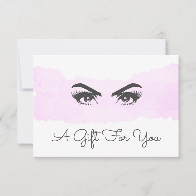 Geschenkgutschein für Rosa Aquarellfarben (Vorderseite)
