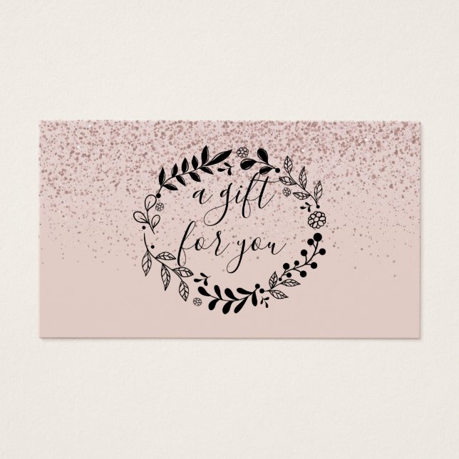 Geschenkgutschein für Rosa Glitzer Garland (Vorderseite)