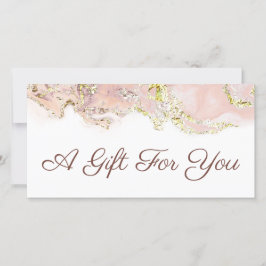Geschenkgutschein für rosa Marmor