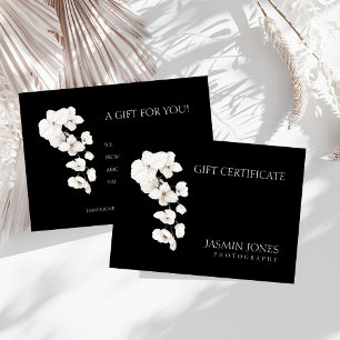 Geschenkgutschein für Schwarz-weiße Orchids