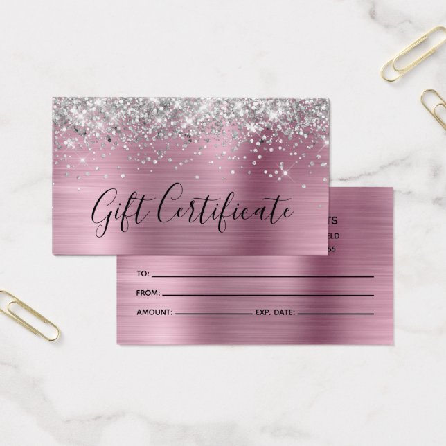Geschenkgutschein für Silberstreifen Glitzer (Büro)