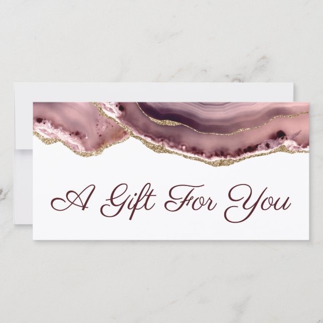 Geschenkgutschein für staubige Rose (Vorderseite)