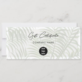 Geschenkgutschein für tropische Firmenlogos