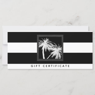 Geschenkgutschein für tropische Palmen aus Schwarz