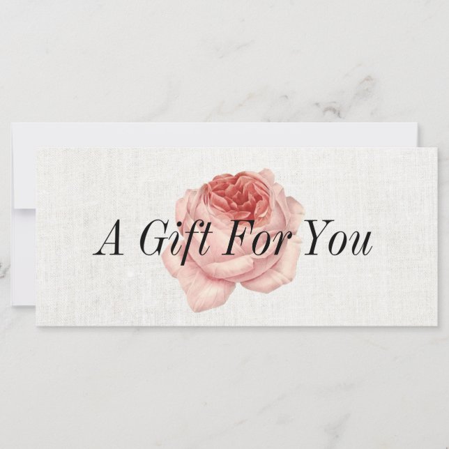 Geschenkgutschein für Vintage florale Eleganwaren (Vorderseite)