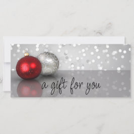 Geschenkgutschein für Weihnachtsschmuck