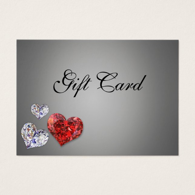 Geschenkgutschein für Wertvolle Diamantherzen (Vorderseite)