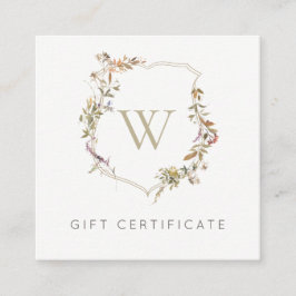 Geschenkgutschein für Wildblume in Dusky Quadratische Visitenkarte