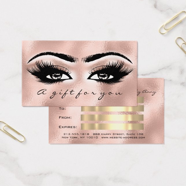 Geschenkgutschein Glas Blush Lash Extension Makeup (Büro)