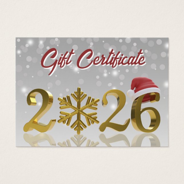 Geschenkgutschein Gold Big 2026 Neujahrsgeschenkka (Vorderseite)