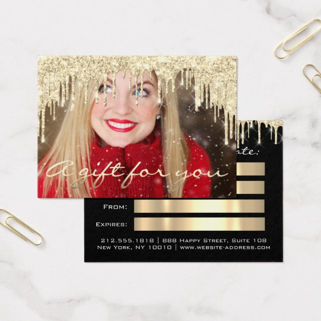 Geschenkgutschein Gold Eyelash Makeup Holidays (Büro)