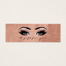 Geschenkgutschein Gold Kupfer Lashes Makeust Artis