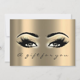 Geschenkgutschein Gold Lashes Schönheitsmittel Einladung