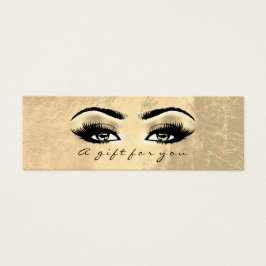 Geschenkgutschein Gold Leder Lashes Makeup Artist