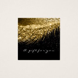 Geschenkgutschein Gold Metallstriche Makeup Black