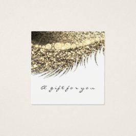 Geschenkgutschein Gold Metallstriche Makeup weiß