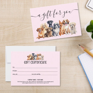 Geschenkgutschein Hund Erwachsener Sitzmöbel