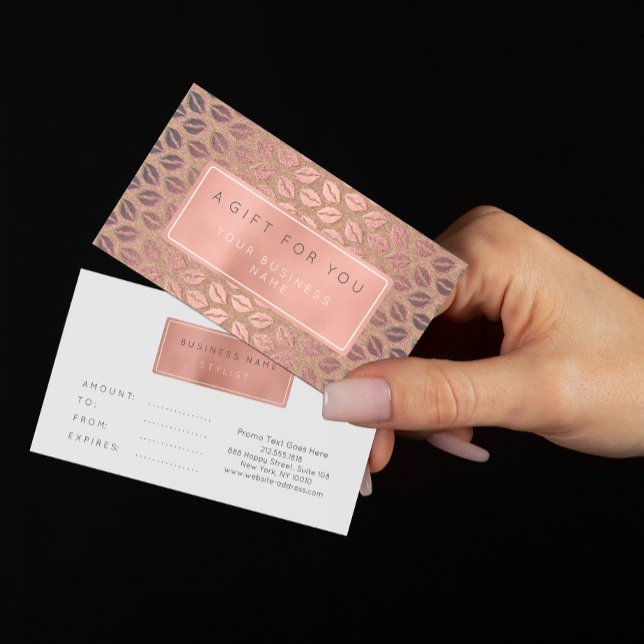 Geschenkgutschein-Karte Angepasste Rosa Rose Gold Rabattkarte (Von Creator hochgeladen)