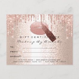 Geschenkgutschein Lashes Kiss LIps Makeup Beauty Postkarte