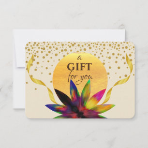 Geschenkgutschein Lotus Blume Yoga Gesundheit