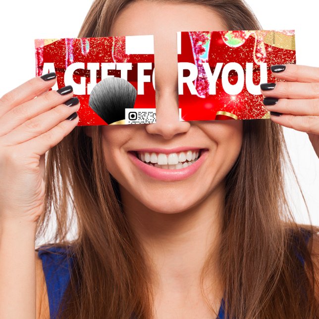 Geschenkgutschein Makeup Artist Logo QR 100 Stücke (Unlock FlorenceK Magic)