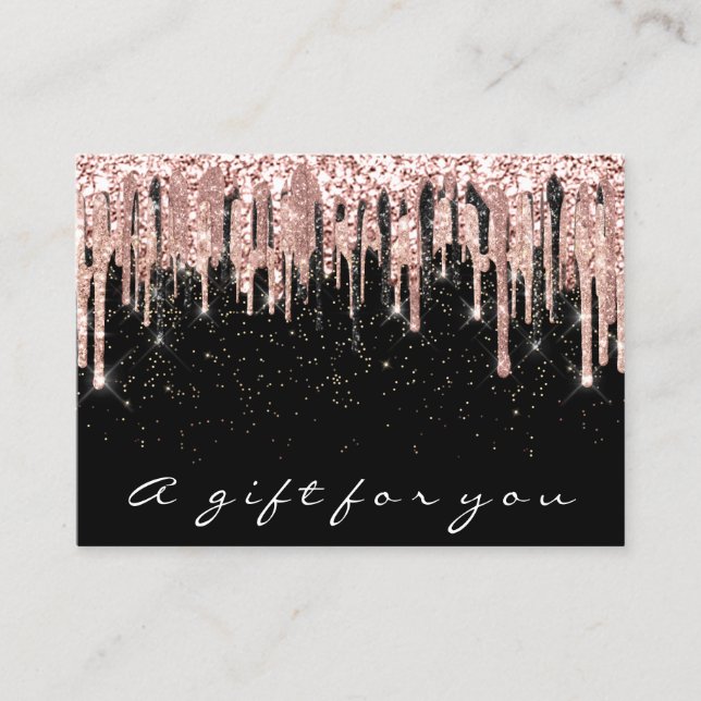 Geschenkgutschein Makeup Lash Hair Nails Confetti Visitenkarte (Vorderseite)