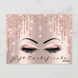 Geschenkgutschein peitscht postkarte