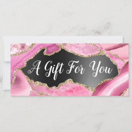 Geschenkgutschein "Pink Agate Black Foil"
