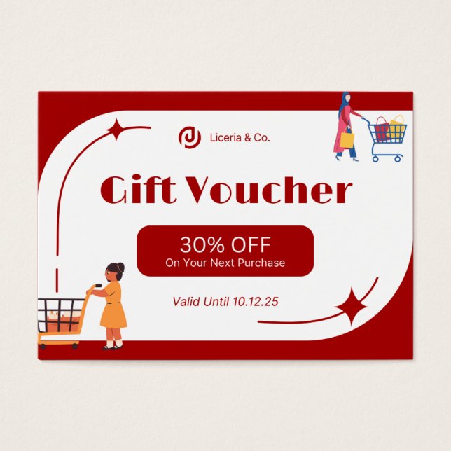 Geschenkgutschein Profilkarte (Vorderseite)