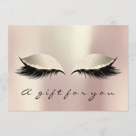 Geschenkgutschein Rosa Elfenbein Lashes Schönheits
