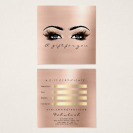 Geschenkgutschein Rosa Rose Blush Lashes Makeup