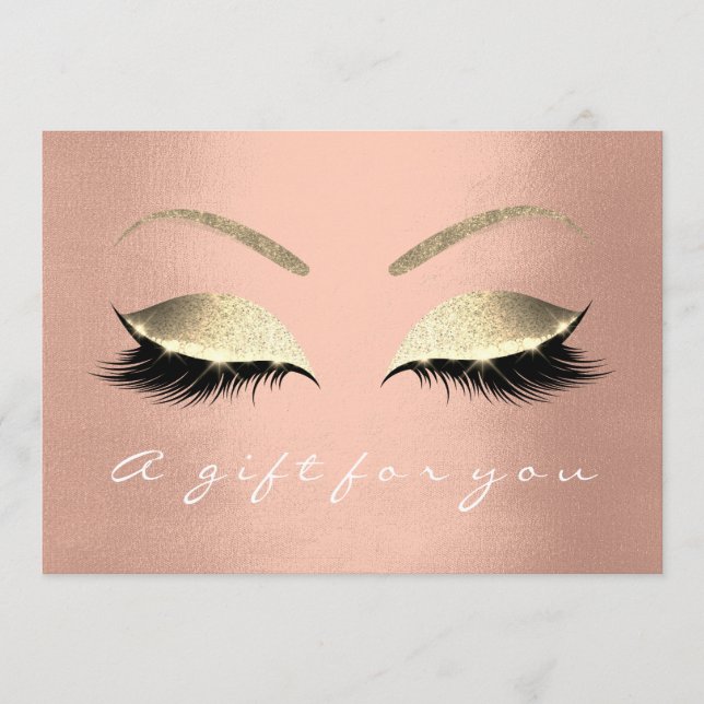 Geschenkgutschein Rosa Rose Gold Lash Schönheit Se (Vorderseite)