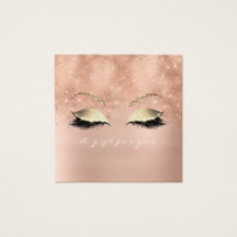 Geschenkgutschein Rose Glitzer Gold Lashes Makeup 