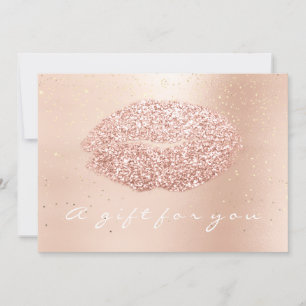 Geschenkgutschein Rose Gold Confetti Kiss Beauty