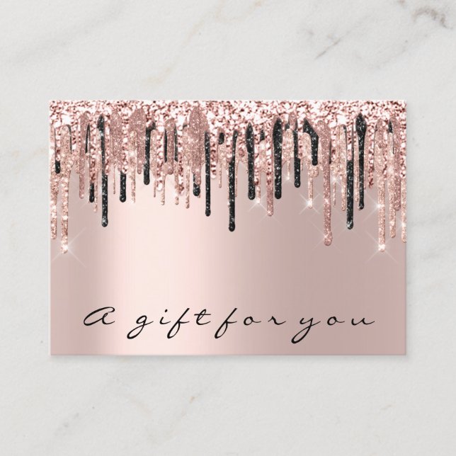 Geschenkgutschein-Rose Makeup Eyelash Friseur Visitenkarte (Vorderseite)