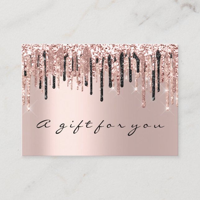Geschenkgutschein Schönheit Makeup Eyelash Rose Tr Visitenkarte (Vorderseite)