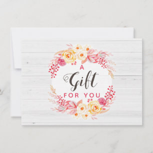 Geschenkgutschein Shabby Chic Rosen & Rustikale Bl