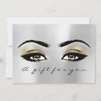 Geschenkgutschein Silver Gold Lash Schönheit Makeu