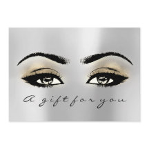 Geschenkgutschein Silver Gold Lash Schönheit Makeu