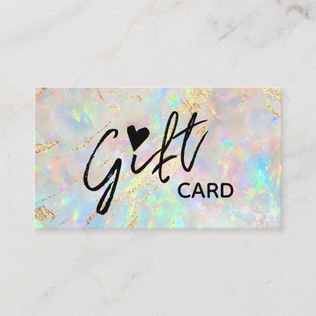 Geschenkgutschein Visitenkarte (Vorderseite)