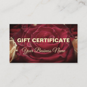 Geschenkgutschein Visitenkarte
