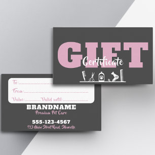 Geschenkgutschein-Visitenkarte für Begleitung Visitenkarte