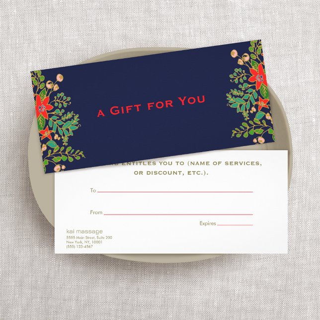 Geschenkgutschein von Christas Poinsettias Werbekarte (Von Creator hochgeladen)