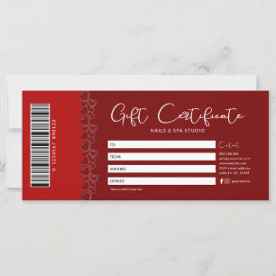 Geschenkgutschein von Red Vintag Valentine Karte