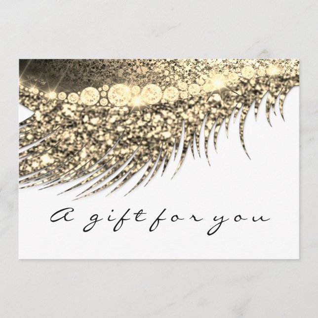 Geschenkgutschein White Gold Lash Schönheit Makeup (Vorderseite)
