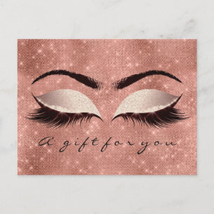 Geschenkgutscheine Augen Rose Pinselstrich Postkarte