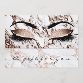 Geschenkgutscheine aus Kupfer Lash Schönheit Makeu