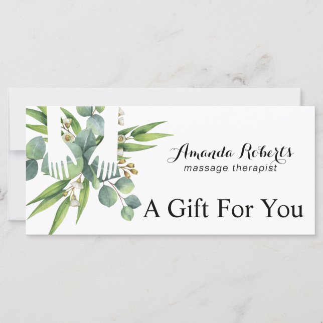 Geschenkgutscheine Botanische Massage Therapie Wel (Vorderseite)