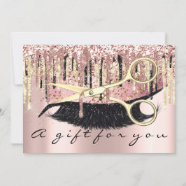 Geschenkgutscheine Friseur Makeup Lash Gold Lux Einladung