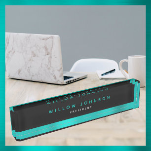 Geschenkgutscheine für Aquamarine Führungskraft Namensplakette